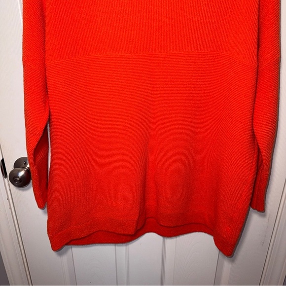 Free People Oversized Orangish-Red Mock Neck Sweater - Picture 10 of 16